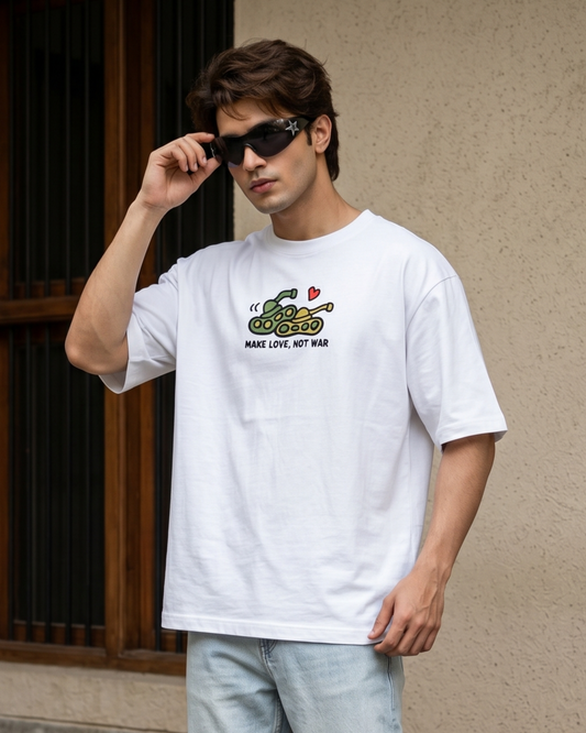 Make Love, Not War - Oversized Tee
