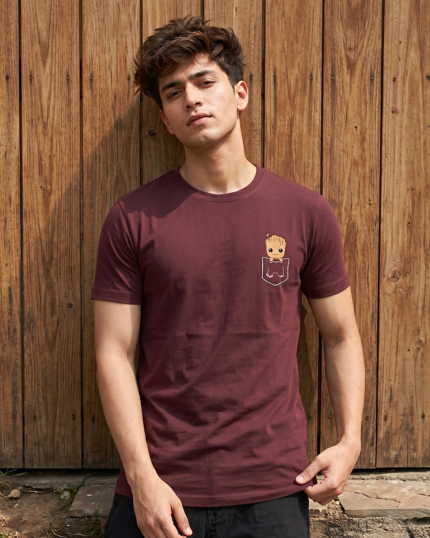 Peaking Groot - Classic Regular Tee
