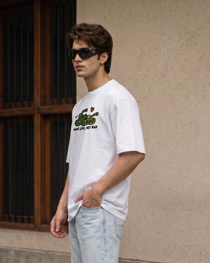 Make Love, Not War - Oversized Tee