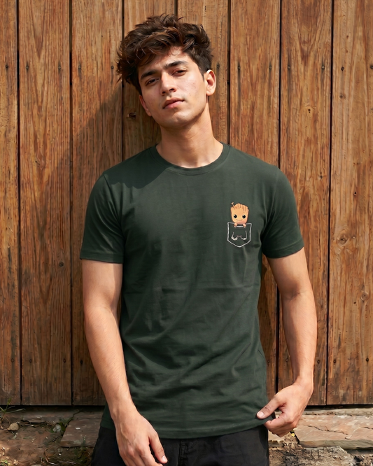 Peaking Groot - Classic Regular Tee