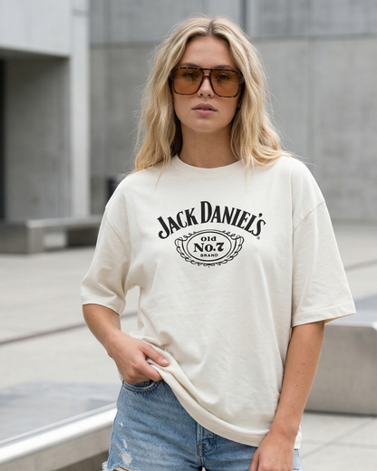 JD Old No. 7 – Off-White Oversized Tee
