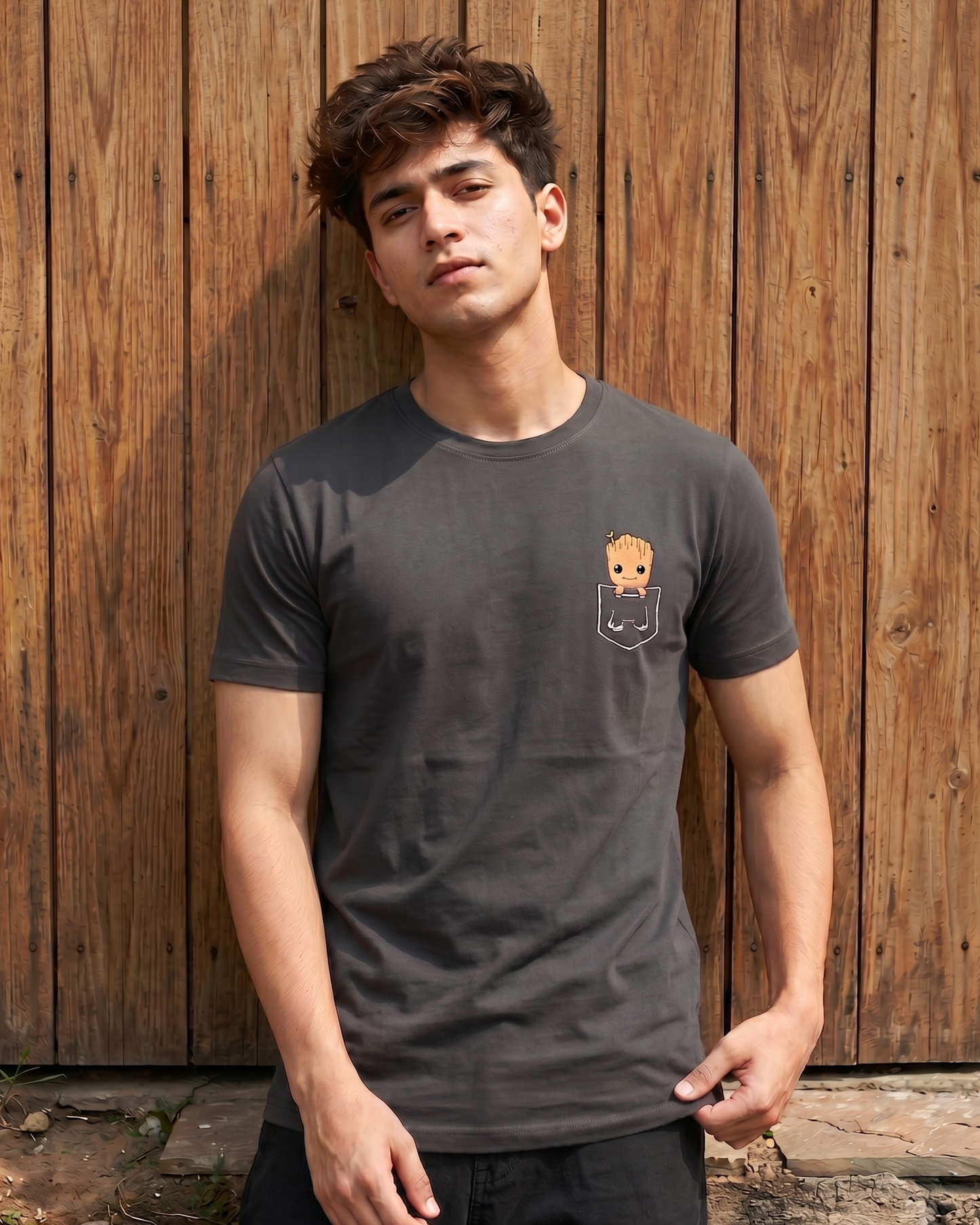 Peaking Groot - Classic Regular Tee